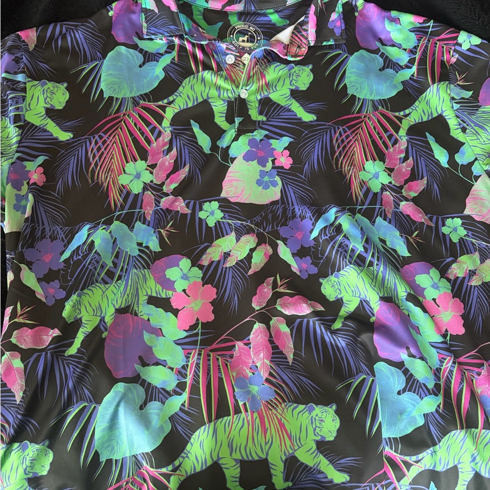 Chubbies Multicolor Tropical Tiger Polo Shirt